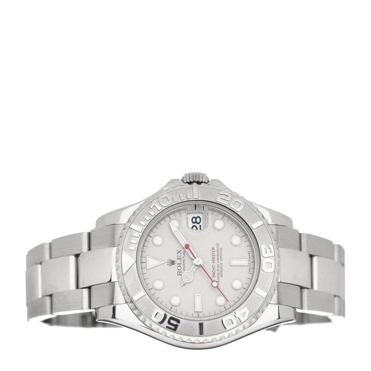Stainless Steel Platinum 35mm Yacht-Master Watch Silver 168622