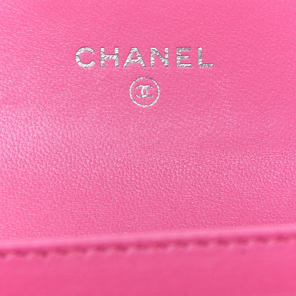 Chanel Lambskin Quilted Flap Card Holder Wallet Pink 6 of 18