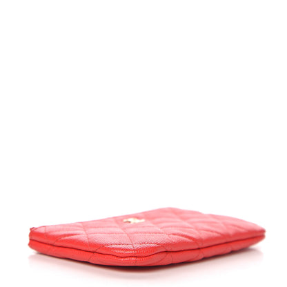 Chanel Caviar Quilted Small Cosmetic Case Red 3 of 7