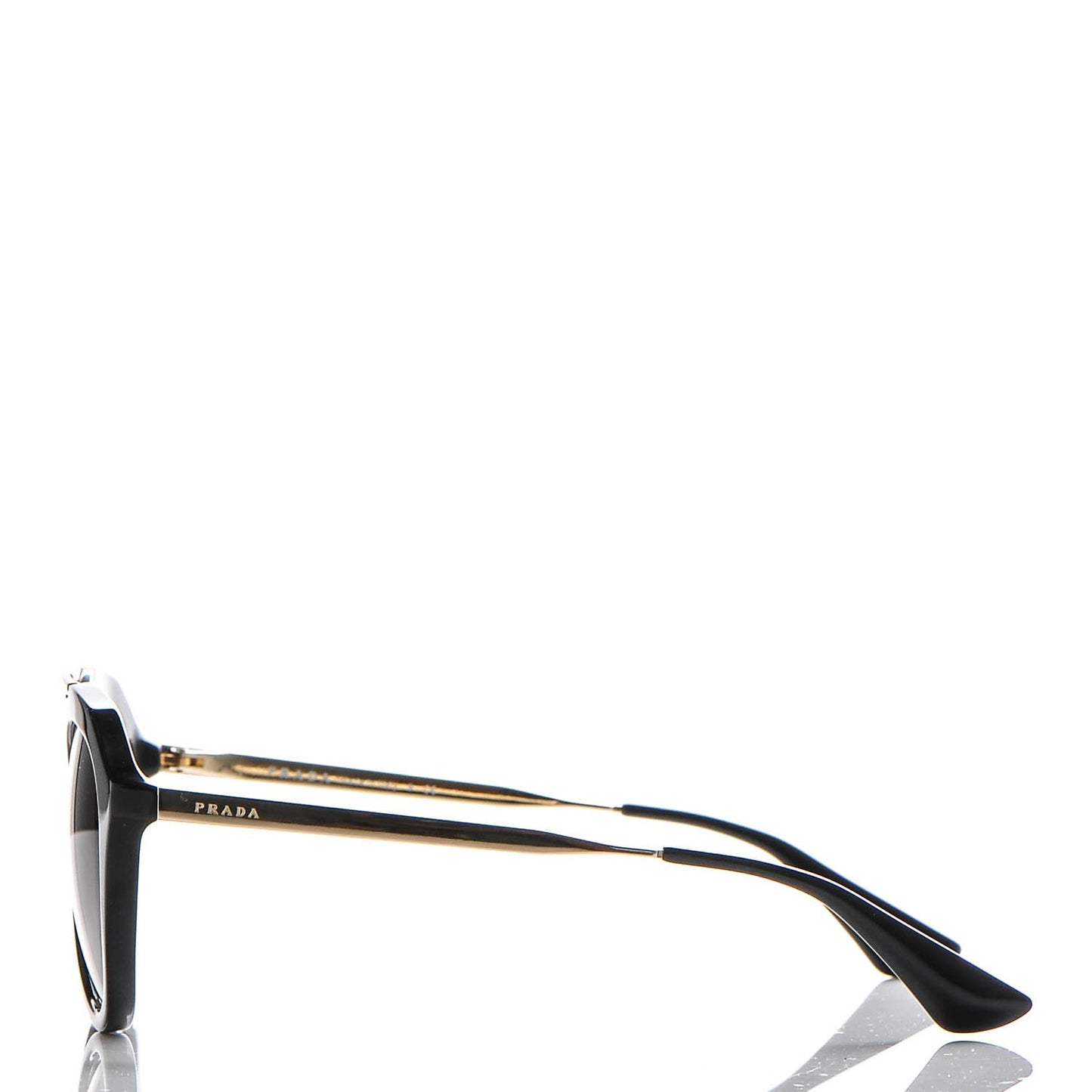 Acetate Metal Cinema Sunglasses SPR 12Q Black