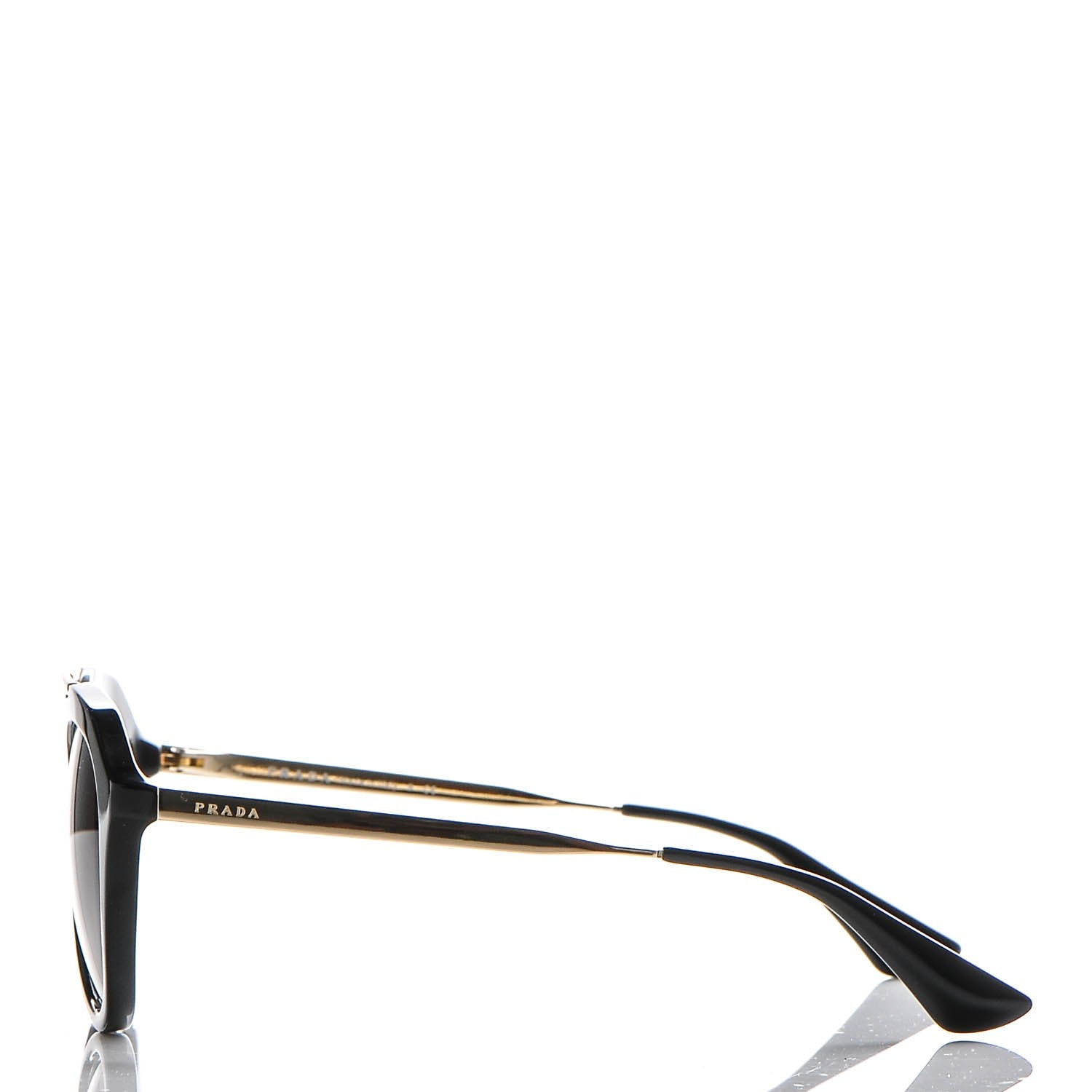 Prada Acetate Metal Cinema Sunglasses SPR 12Q Black 3 of 7