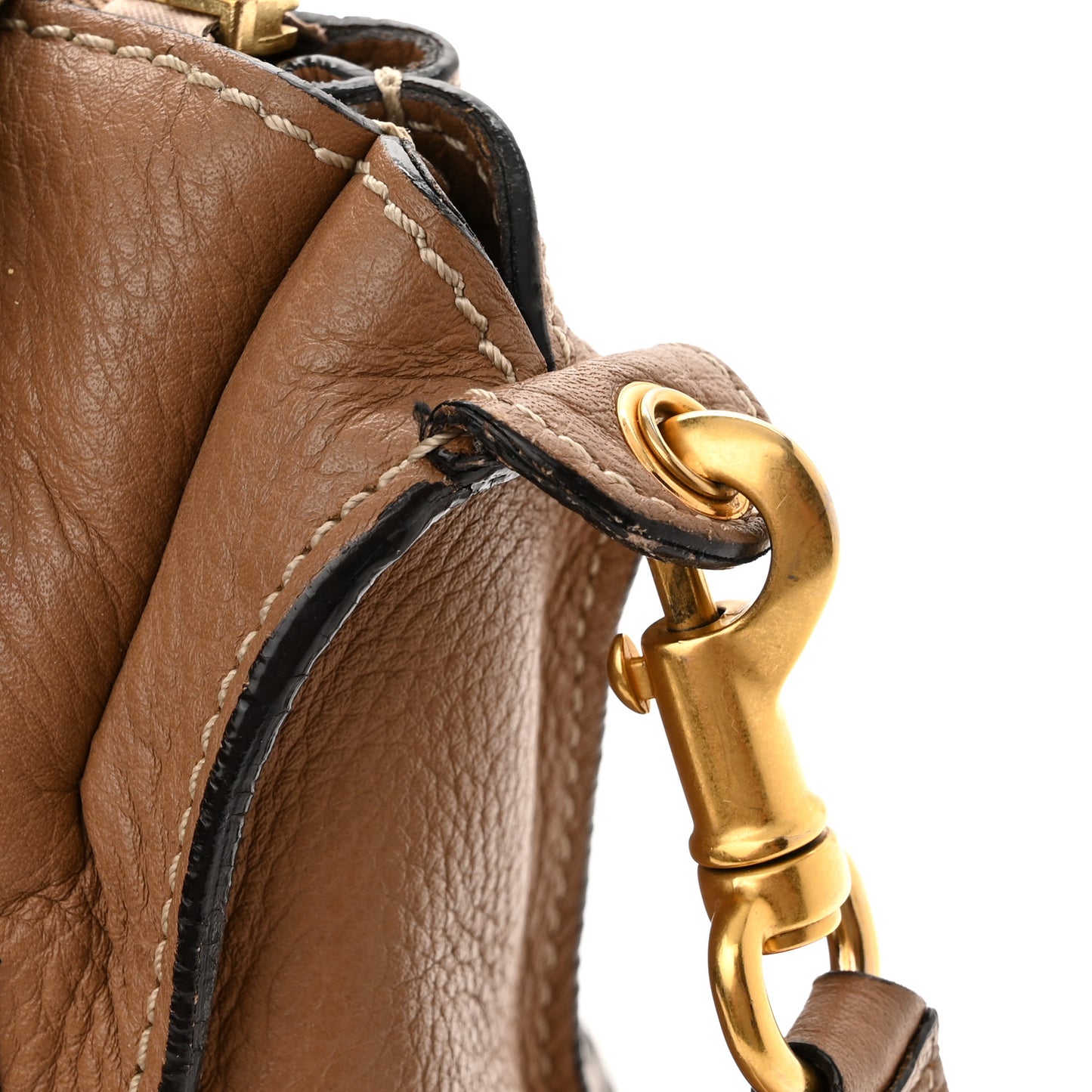 Calfskin Small Marcie Satchel Nut