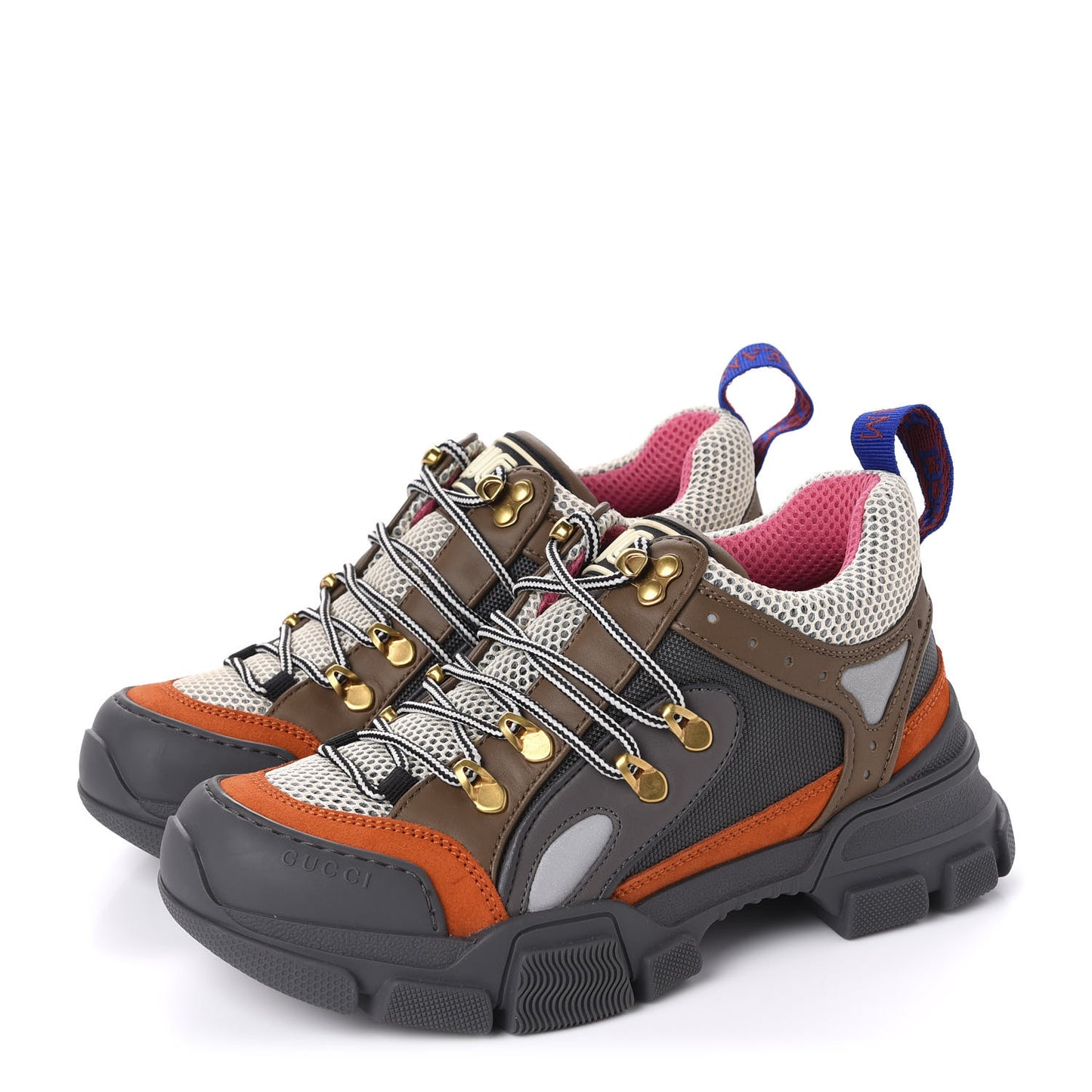 X SEGA Mesh Canvas Calfskin Womens Flashtrek Sneakers 37.5 White Box Pink Ardesia Loess