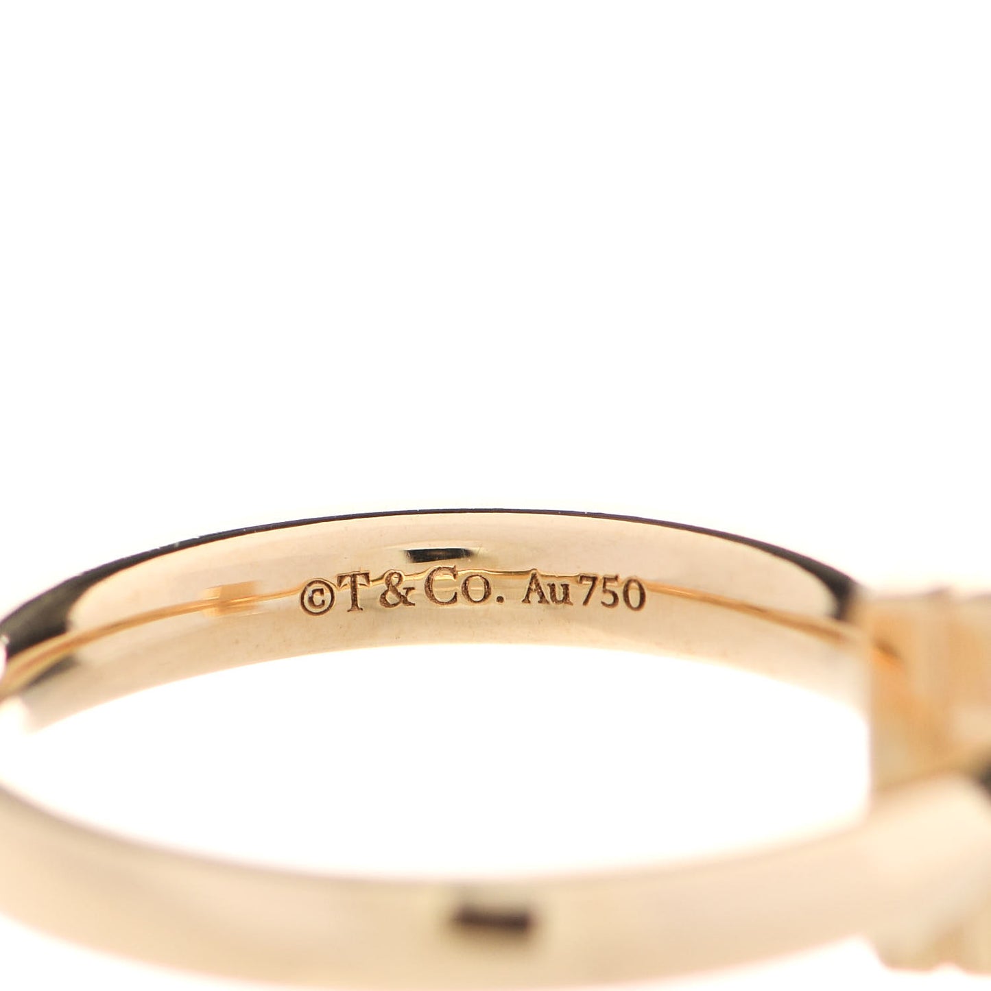 18K Yellow Gold Diamond T T1 Ring 52 6
