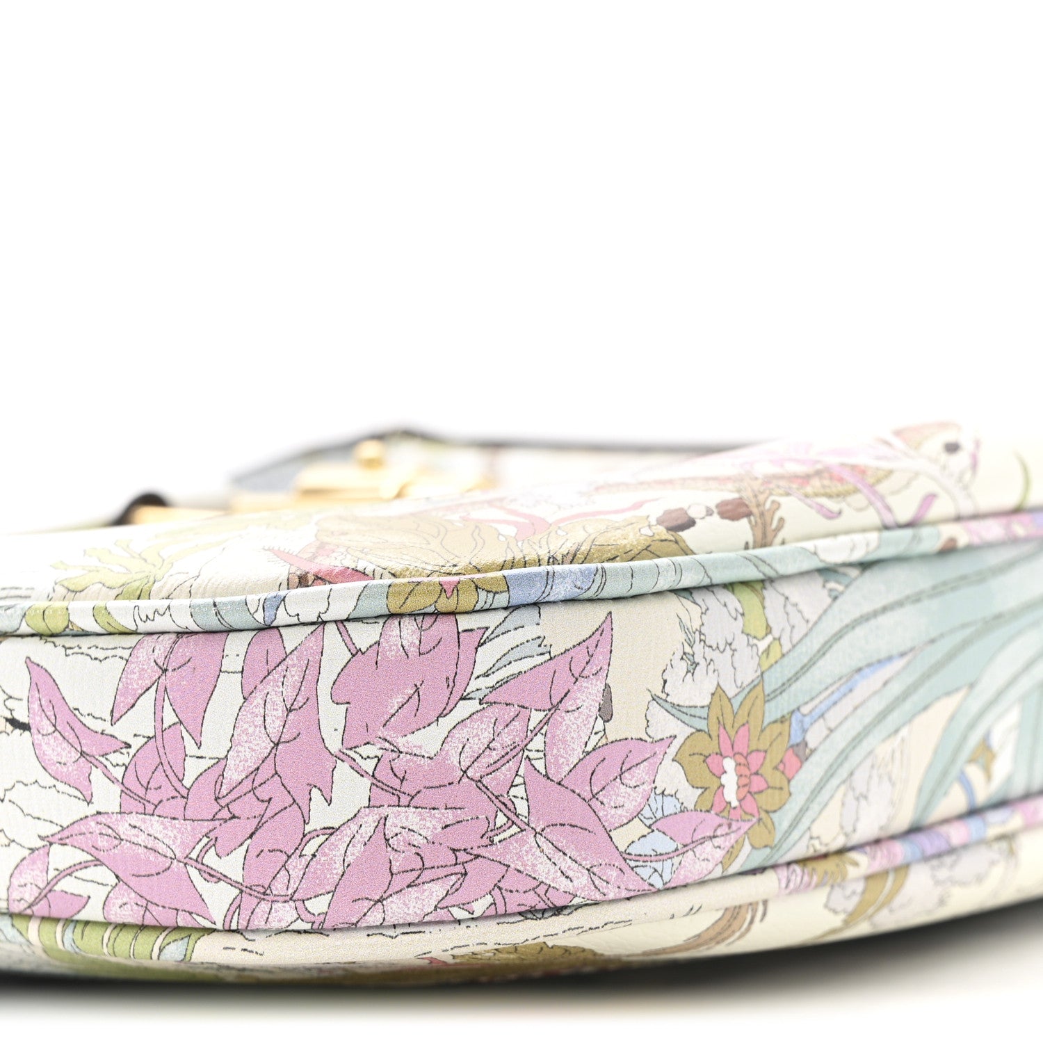 Gucci New Shangai Calfskin Tiger Savanah Small Jackie 1961 Hobo Chalky White Multicolor 9 of 12