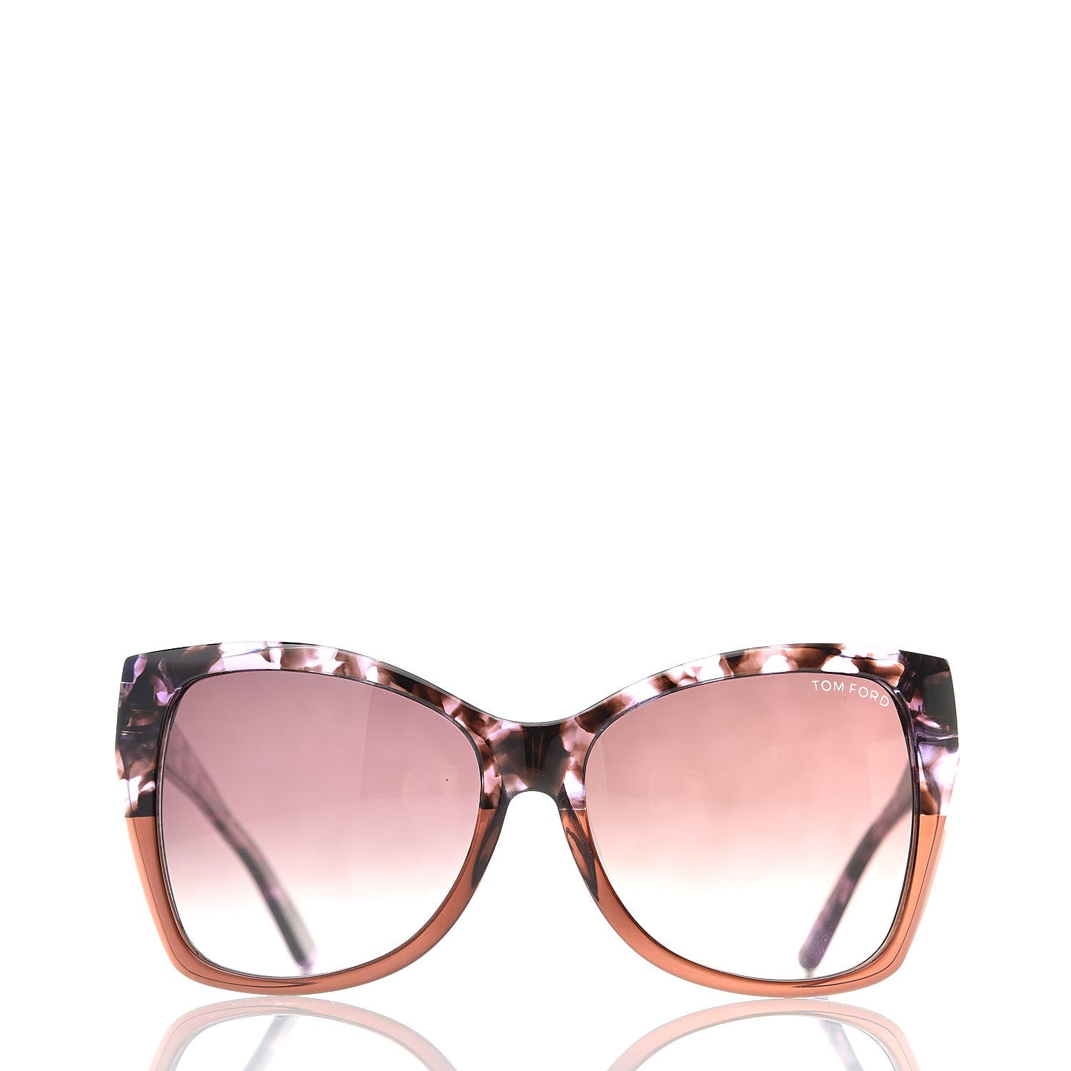 Tom Ford Carli Oversize Square Cateye Sunglasses TF295 Havana Purple 2 of 8