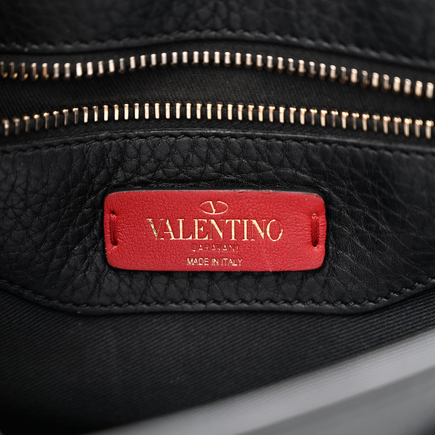 Valentino Garavani Grained Calfskin Rockstud Saddle Bag Black 6 of 12