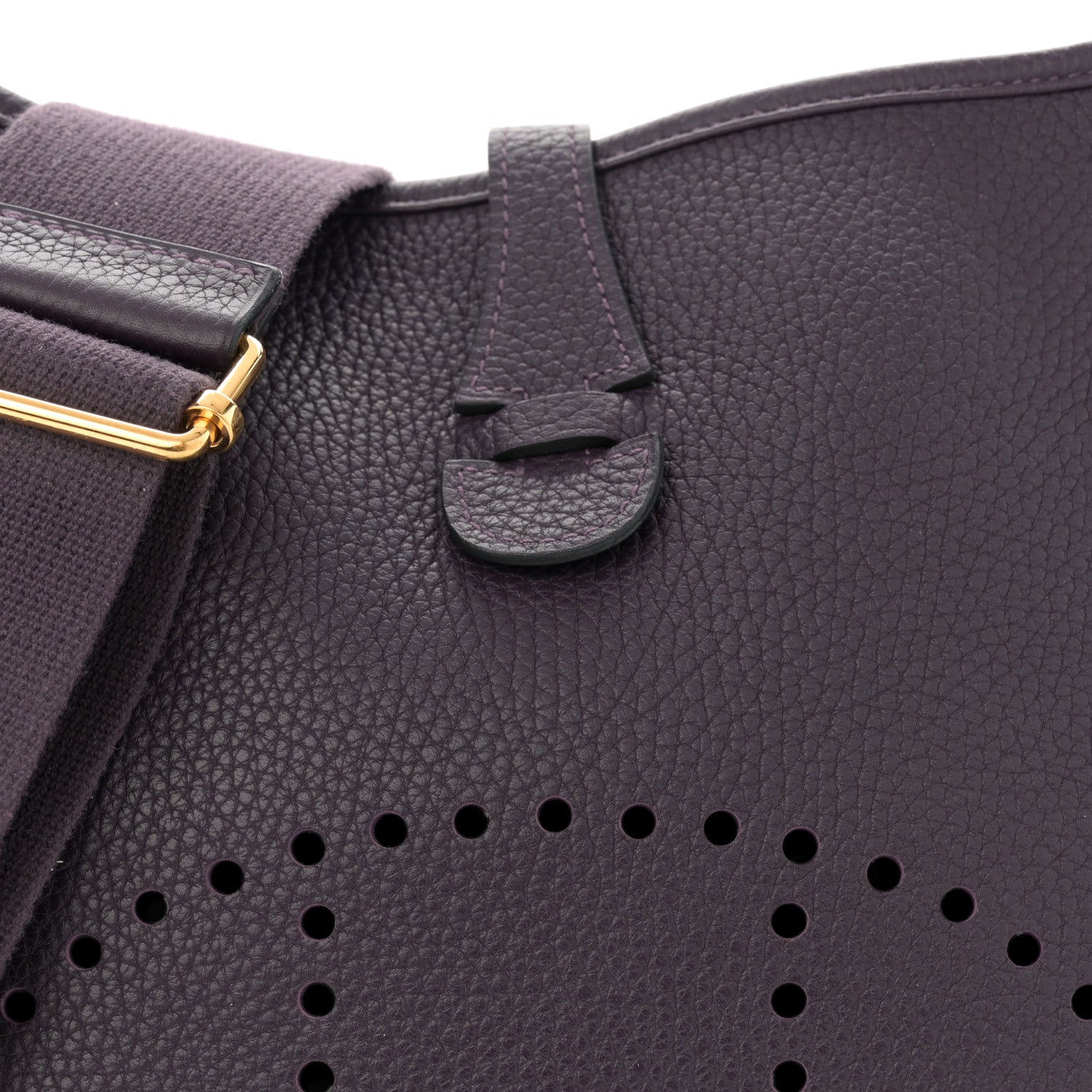 Hermes Taurillon Clemence Evelyne III PM Raisin 8 of 11