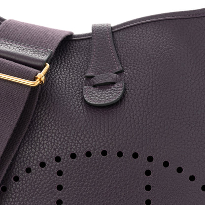 Hermes Taurillon Clemence Evelyne III PM Raisin 8 of 11