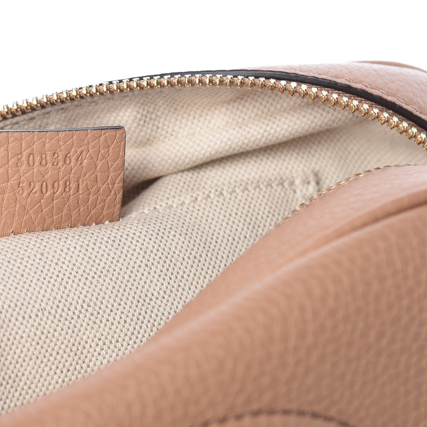 Pebbled Calfskin Small Soho Disco Bag Camelia