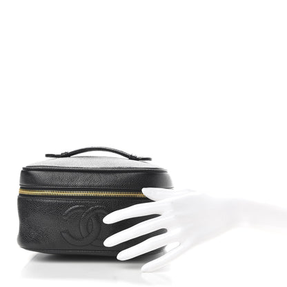 Chanel Caviar Vanity Cosmetic Case Black 2 of 9