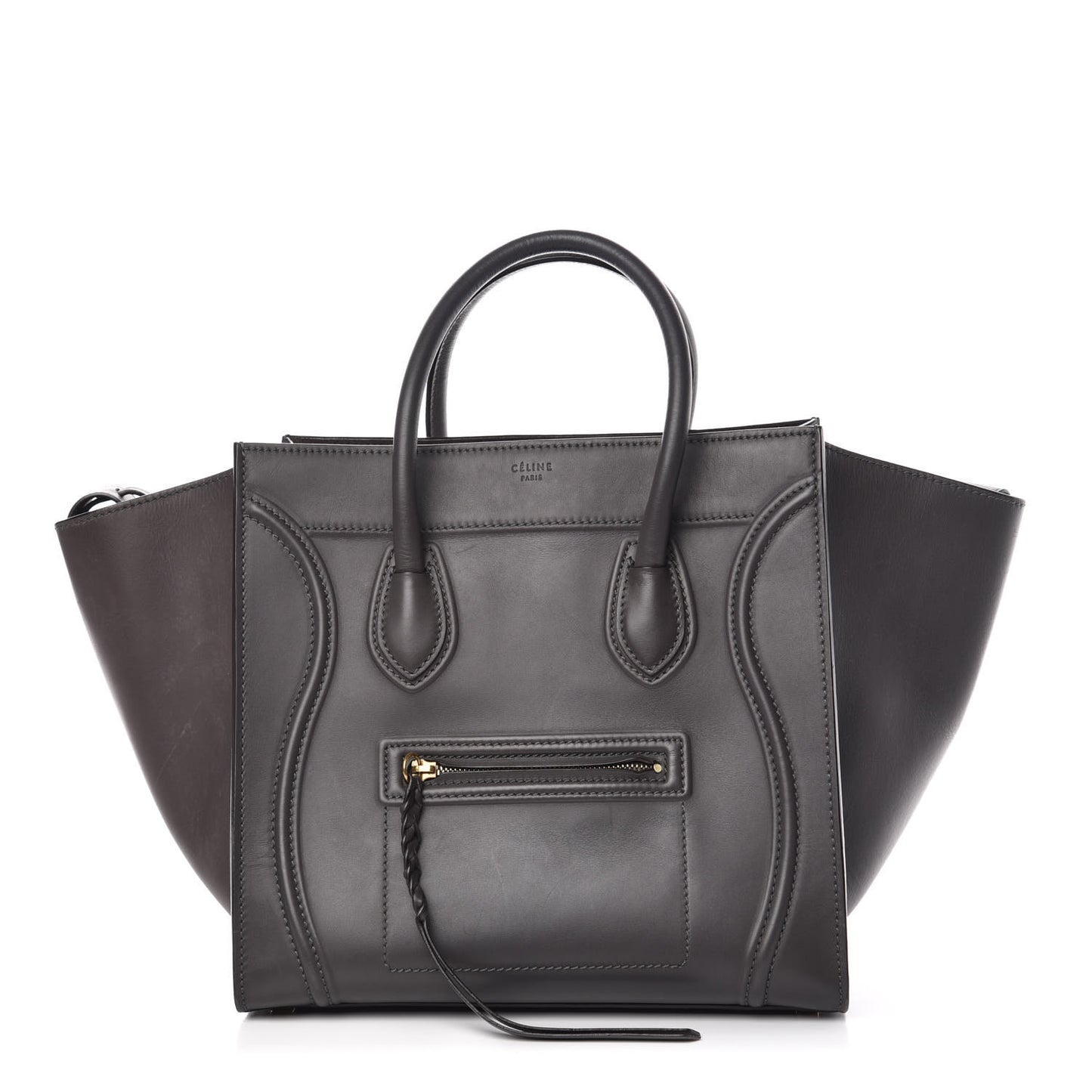 Smooth Calfskin Medium Phantom Luggage Grey