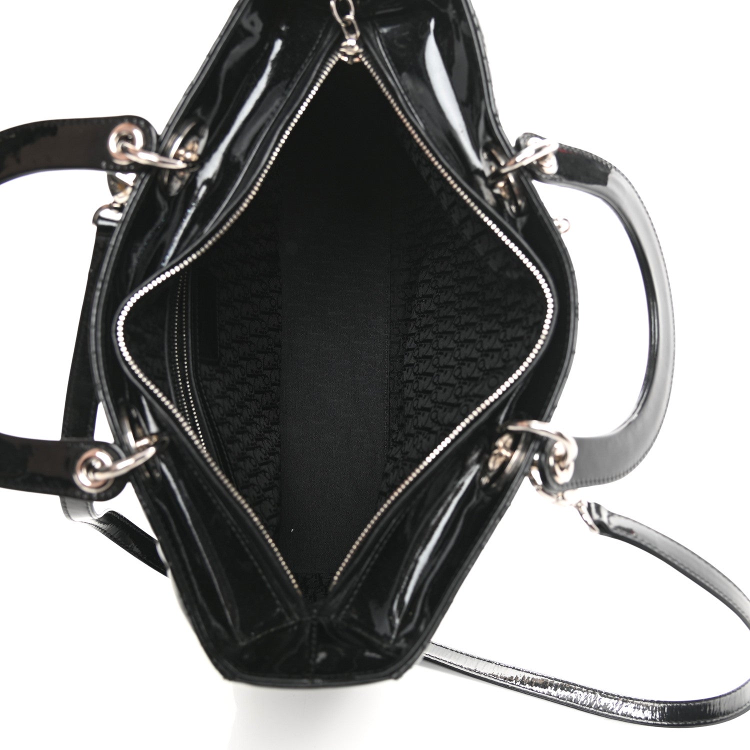 Christian Dior Patent Cannage Large Lady Dior Black 5 of 15