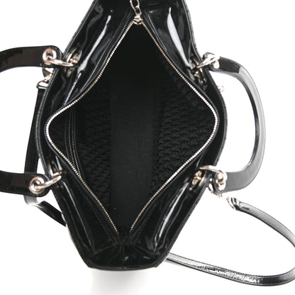 Christian Dior Patent Cannage Large Lady Dior Black 5 of 15