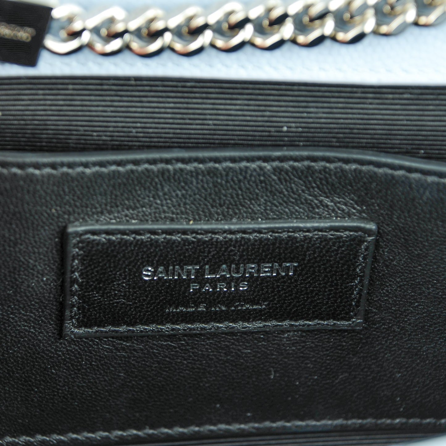 Grain De Poudre Medium Classic Monogram Kate Satchel Sky Blue