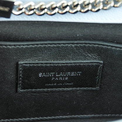 Saint Laurent Grain De Poudre Medium Classic Monogram Kate Satchel Sky Blue 8 of 8