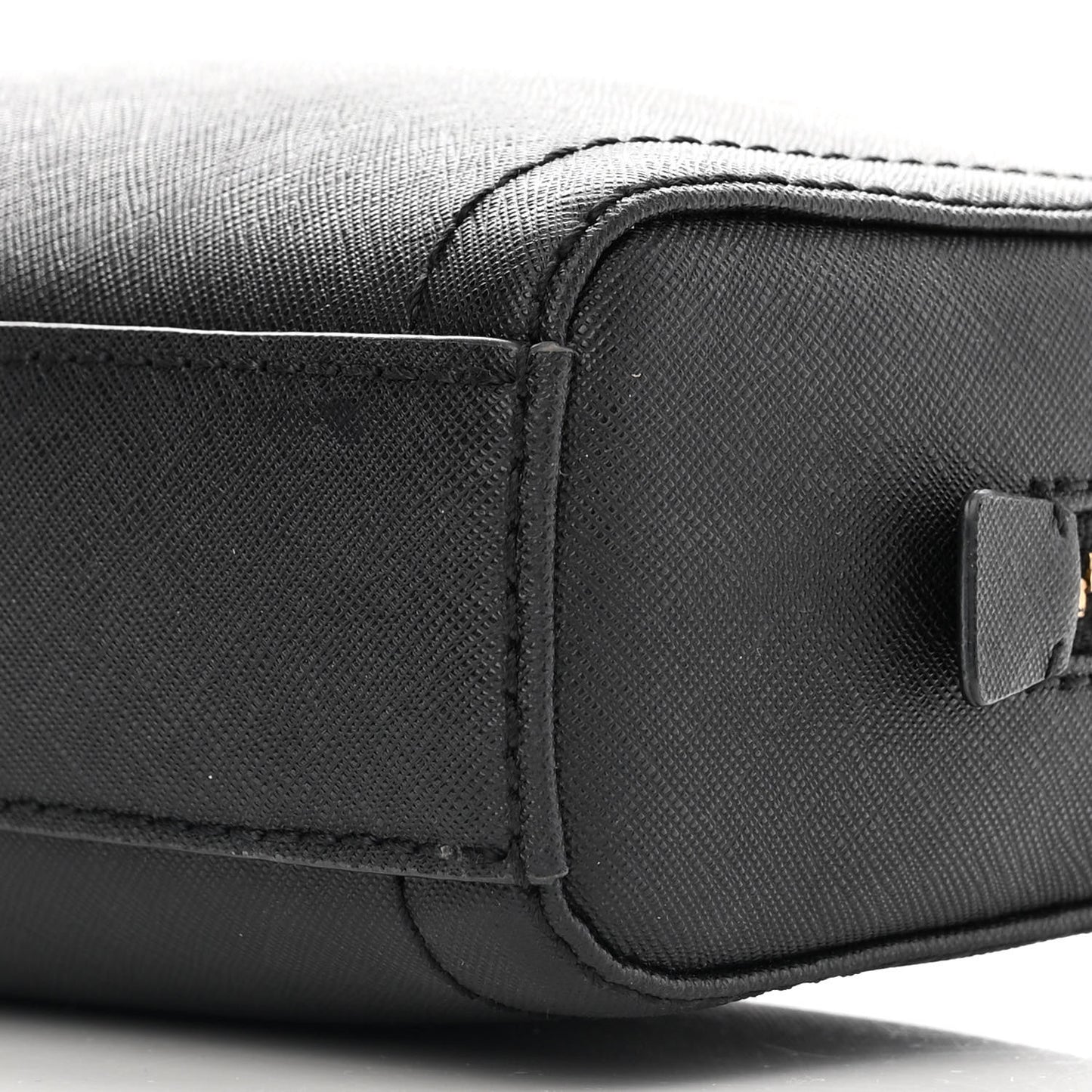 Saffiano Playback Boxed Dome Crossbody Black