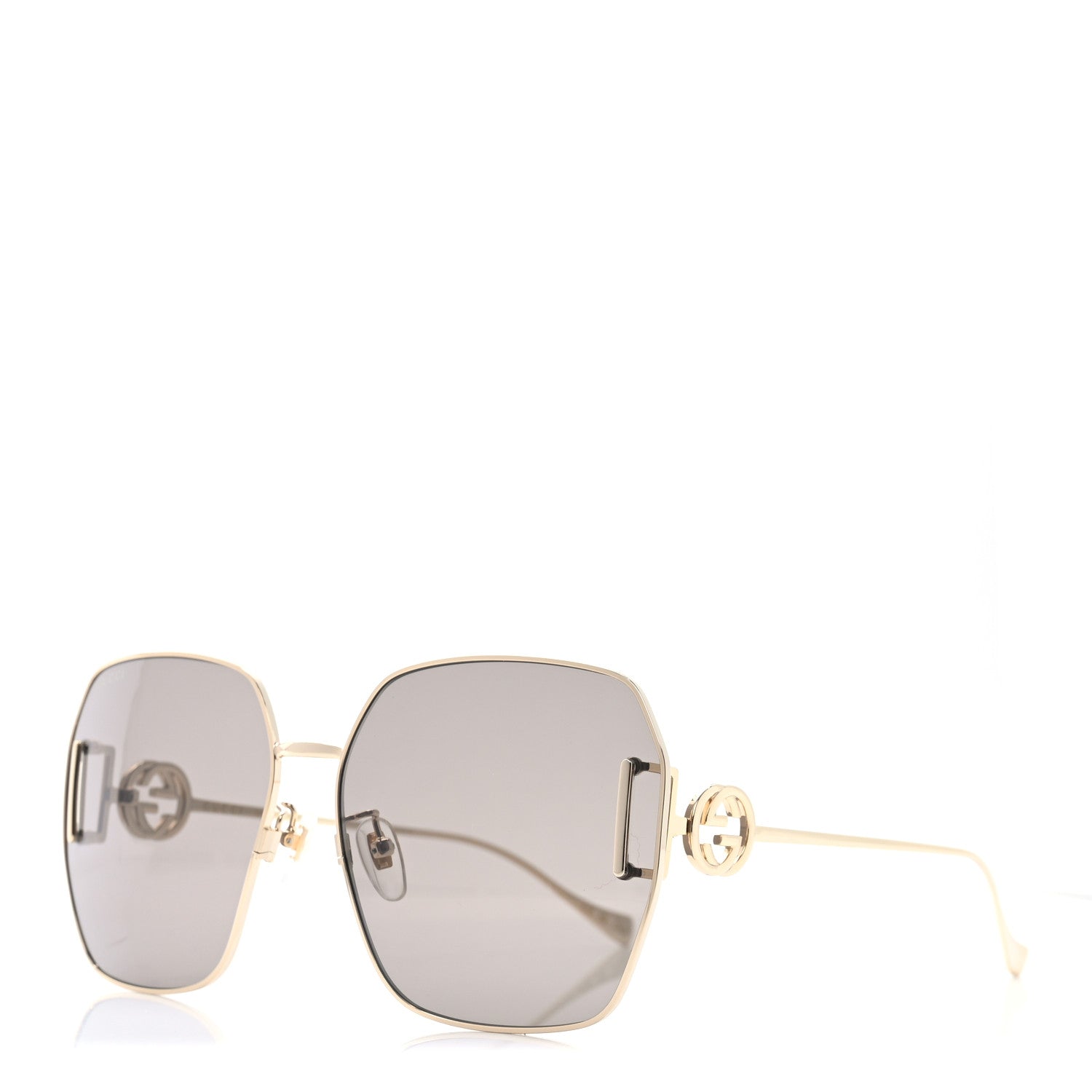 Gucci Square Aviator Sunglasses GG1207SA Gold 1 of 7