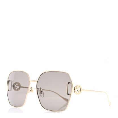 Gucci Square Aviator Sunglasses GG1207SA Gold 1 of 7