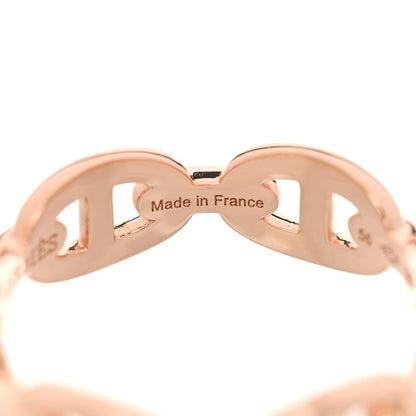 Hermes 18K Rose Gold PM Chaine d'Ancre Enchainee Ring 56/7.5 5 of 7
