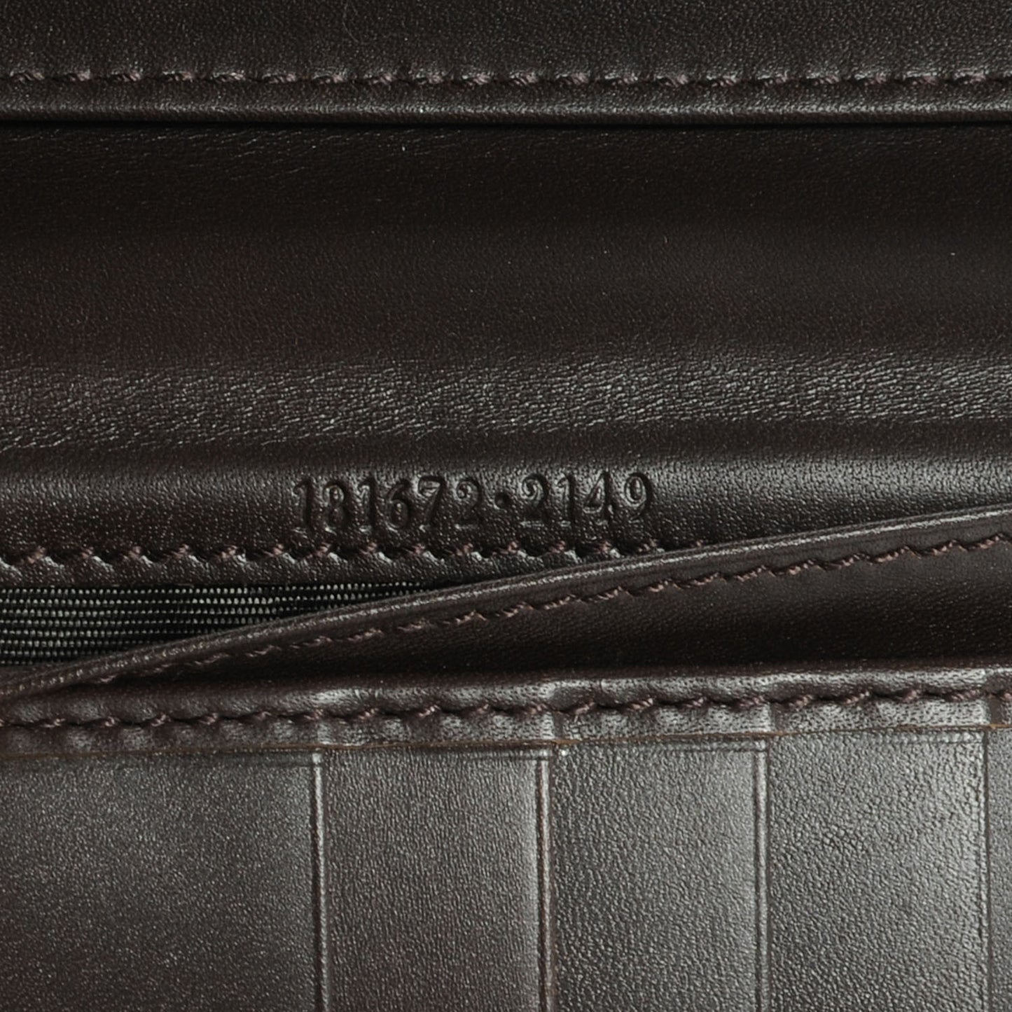 Monogram Calfskin Ladies Web Continental Wallet Beige Ebony Cocoa