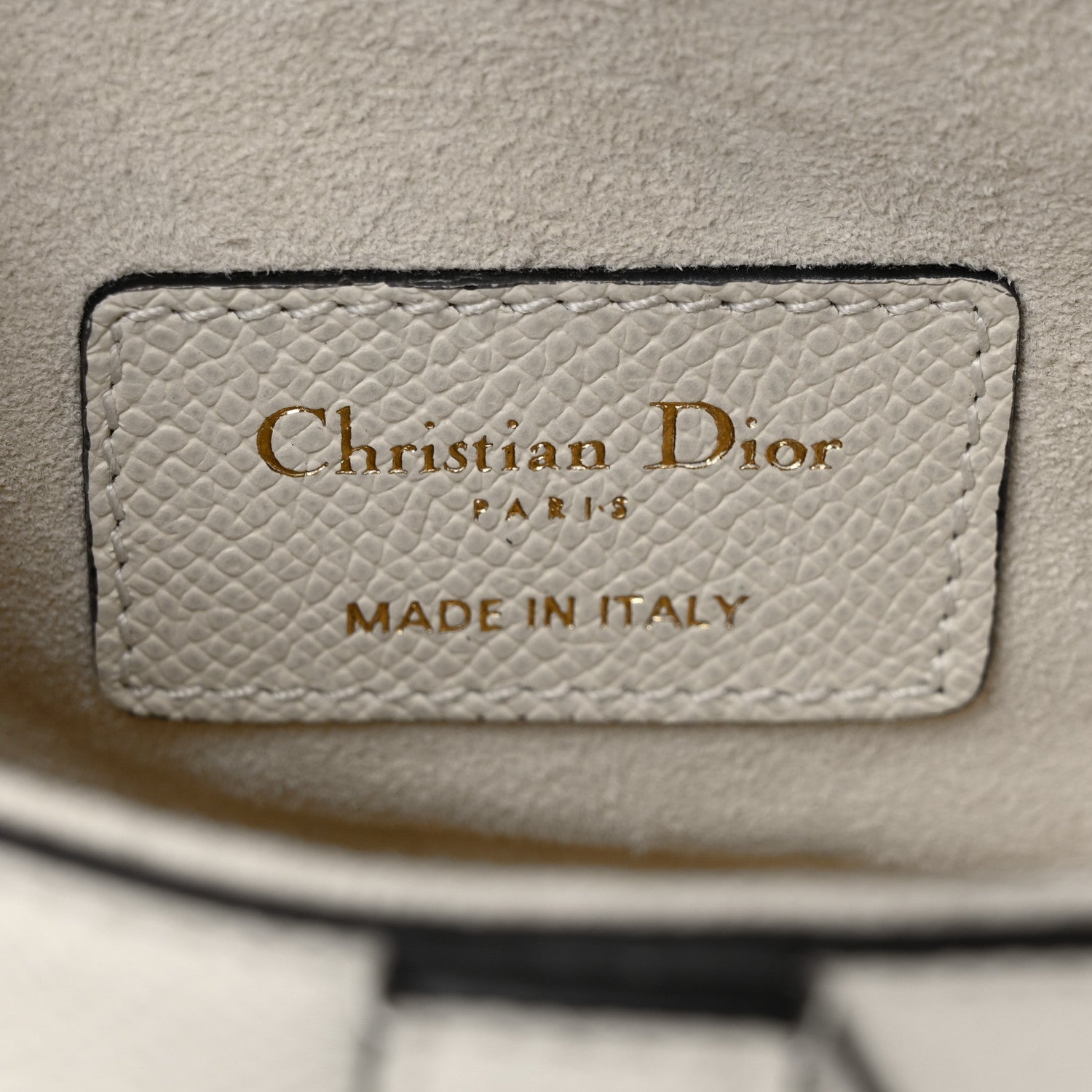 Christian Dior Grained Calfskin Mini Saddle Bag With Strap White 6 of 11