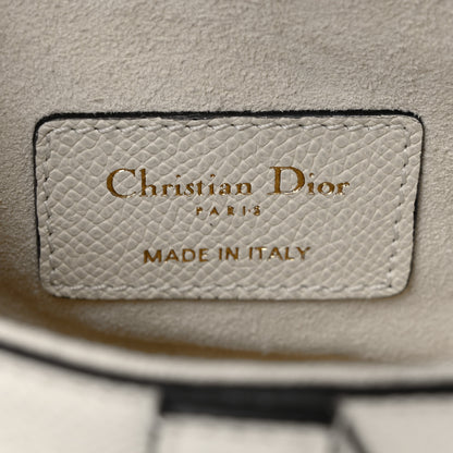 Christian Dior Grained Calfskin Mini Saddle Bag With Strap White 6 of 11