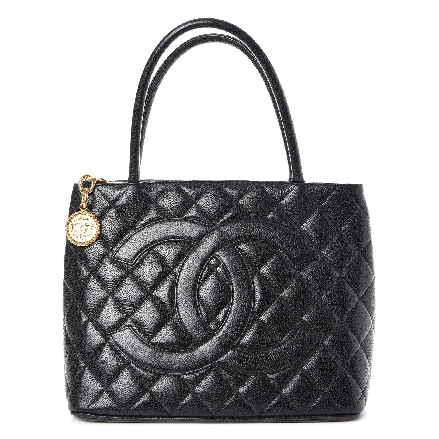 Chanel Caviar Quilted Medallion Tote Black 1 of 8