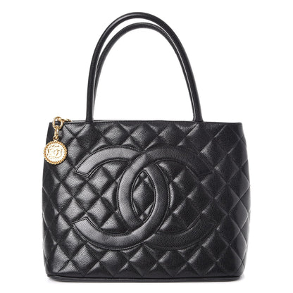 Chanel Caviar Quilted Medallion Tote Black 1 of 8