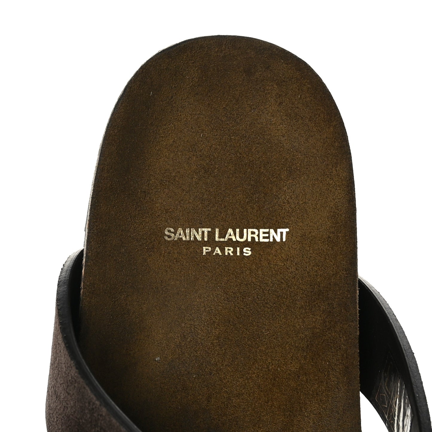 Suede Jimmy Thong Flat Sandals 38 Chocolate