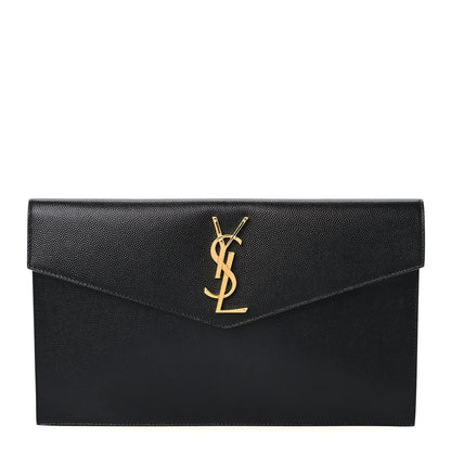 Saint Laurent Grain De Poudre Uptown Pouch Black 1 of 8