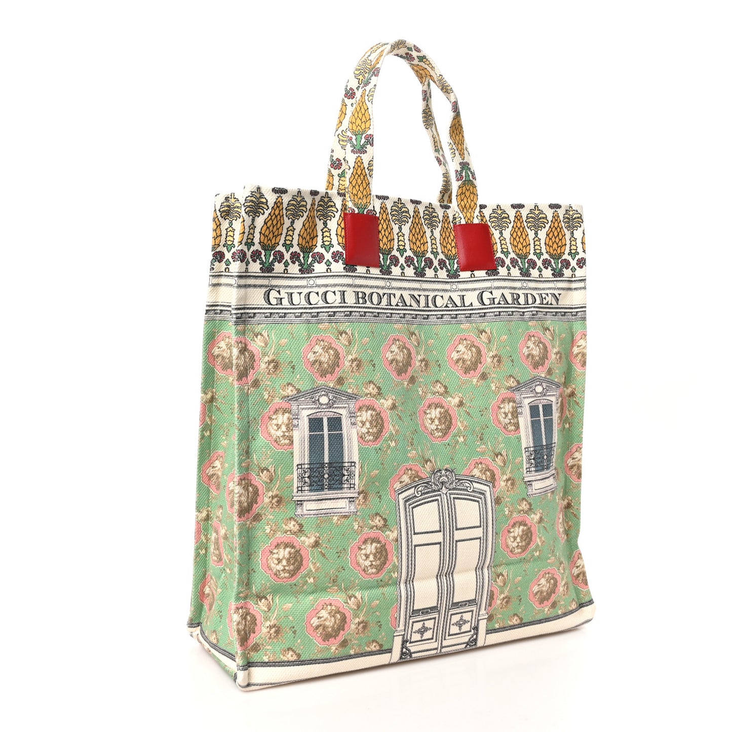 Canvas Botanical Garden Vertical Tote Multicolor