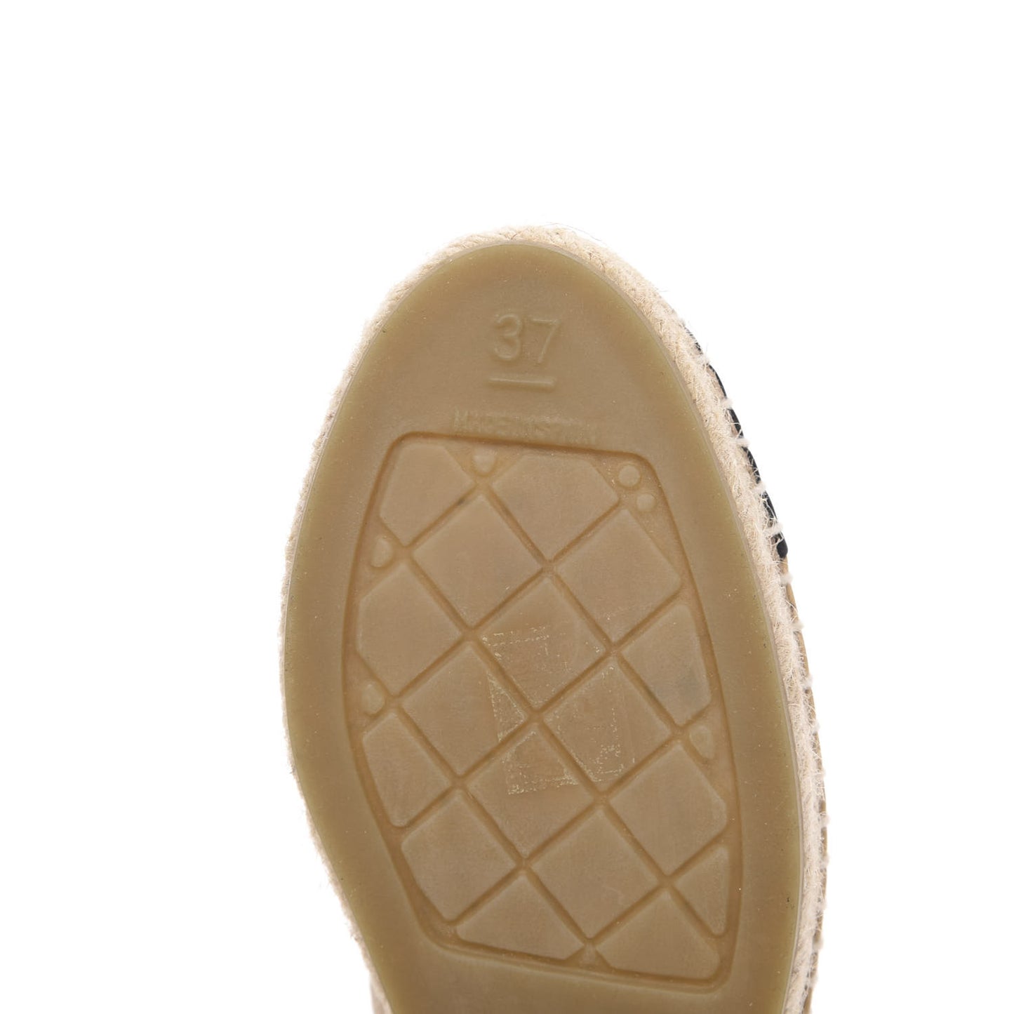 Lambskin CC Espadrilles 37 Beige Black
