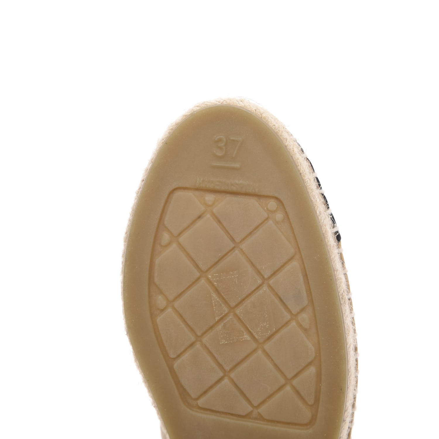 Chanel Lambskin CC Espadrilles 37 Beige Black 8 of 8
