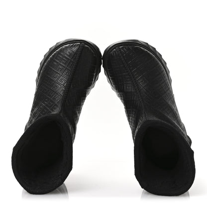 Givenchy Calfskin Logo Embossed Marshmallow Boots 37 Black 2 of 8