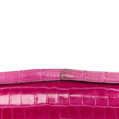 Hermes Shiny Alligator Constance 18 Rose Scheherazade 11 of 12