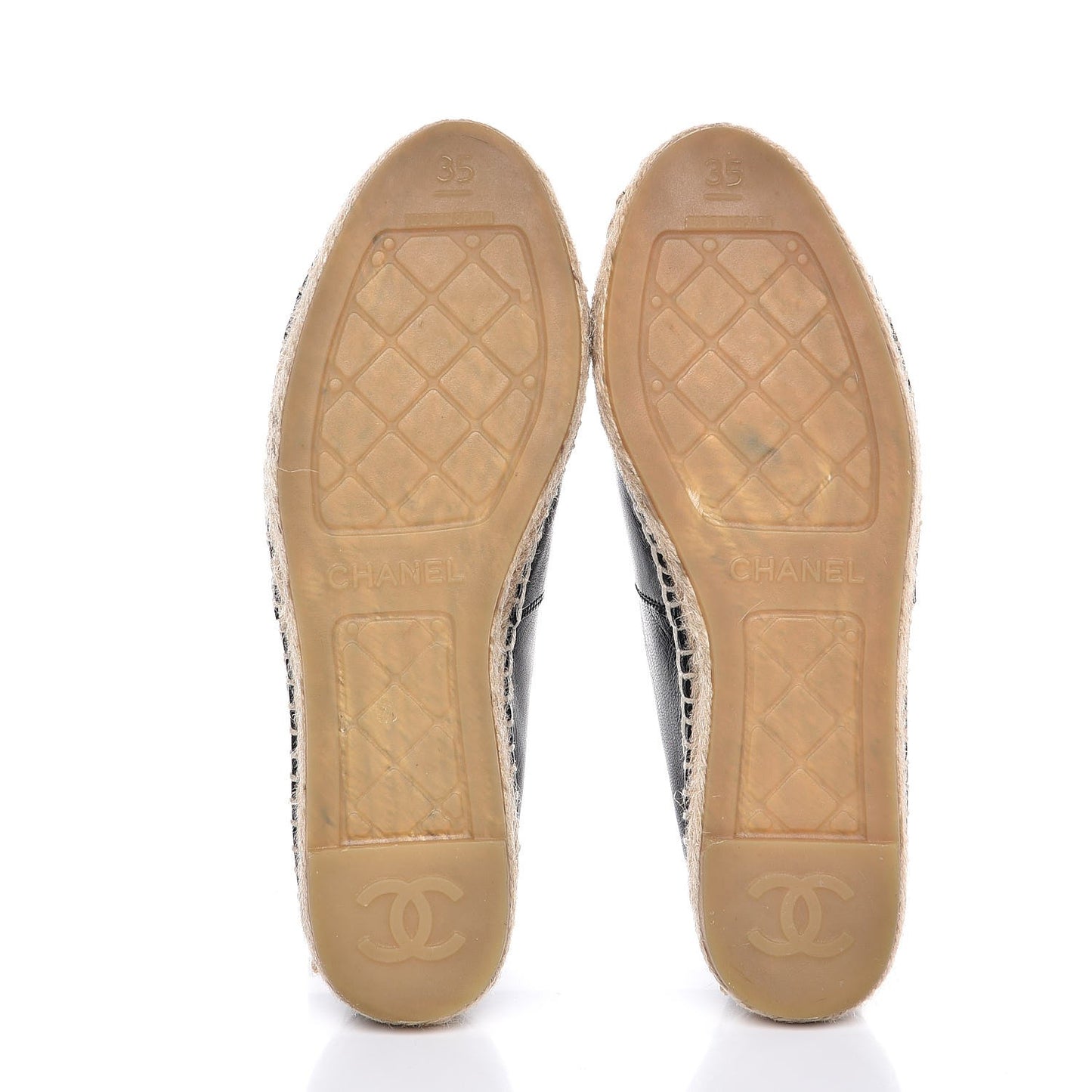 Lambskin CC Espadrilles 35 Black
