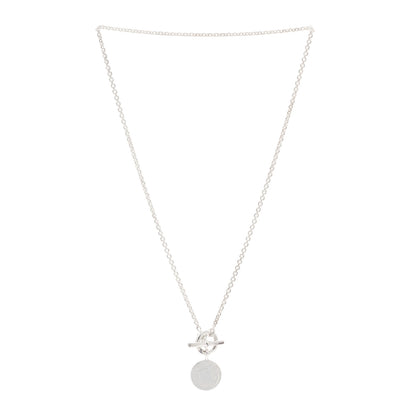 Hermes Sterling Silver Amulettes H Confettis Pendant Necklace 3 of 5