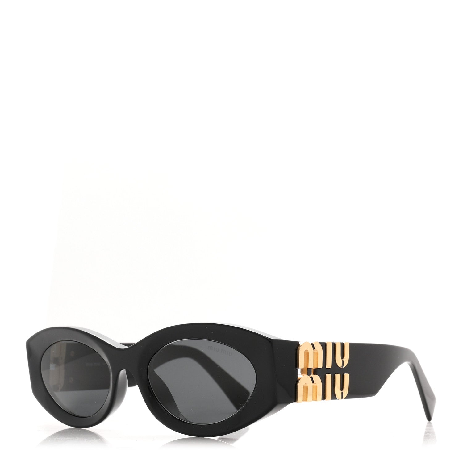 Miu Miu Acetate Oval Glimpse Sunglasses SMU11W Black 1 of 8