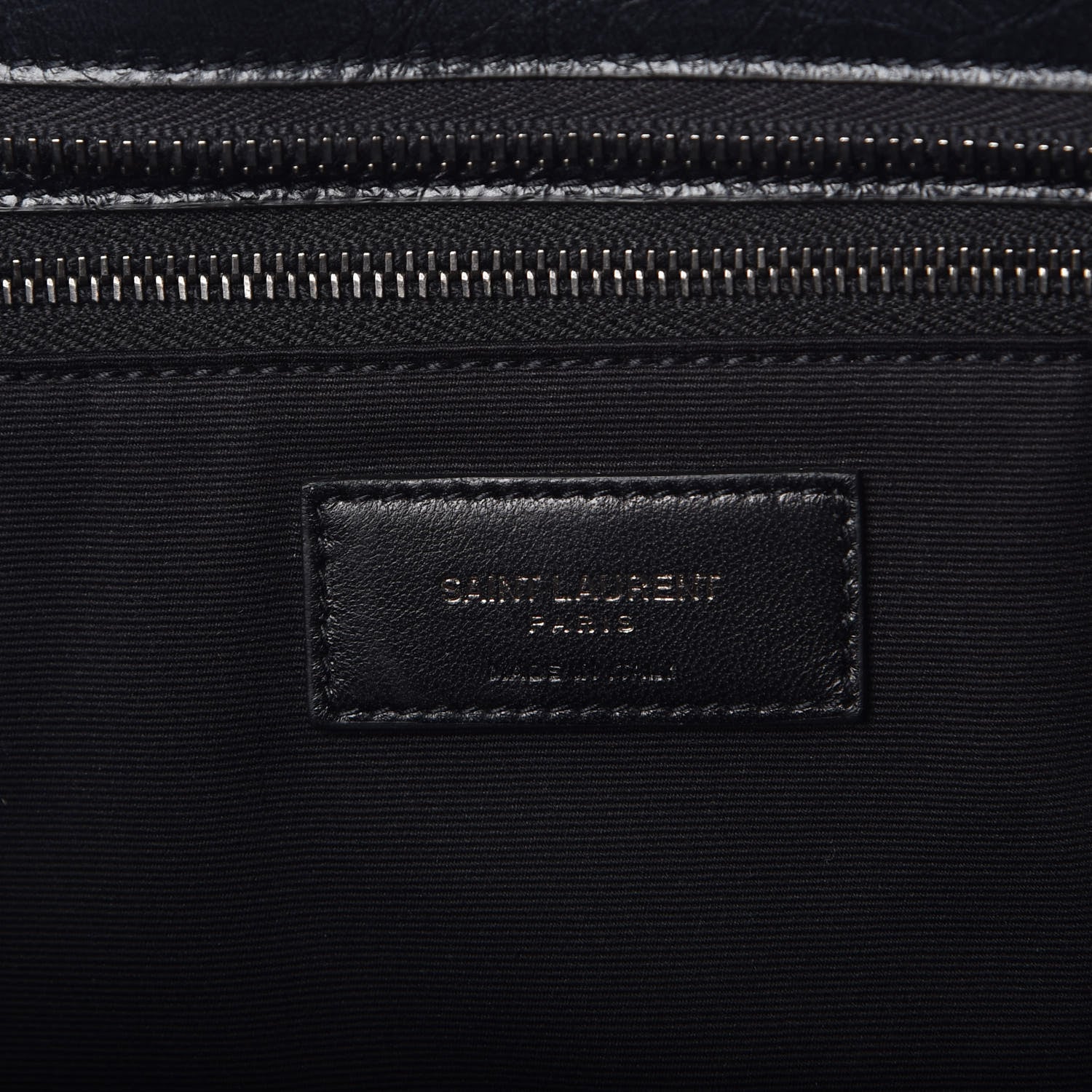 Saint Laurent Crinkled Calfskin Matelasse Monogram Large Niki Shopping Tote Bag Black 6 of 7