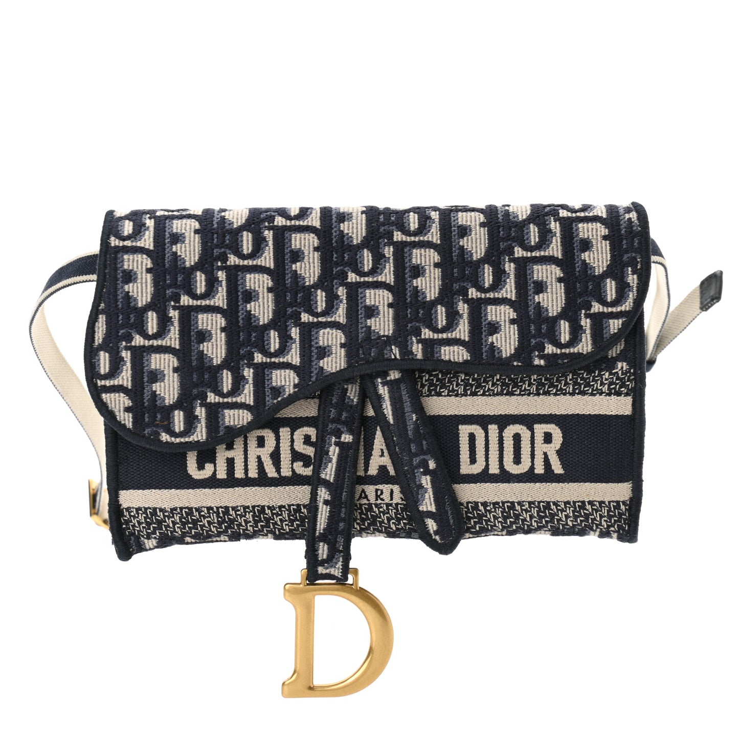 Oblique Slim Saddle Pouch Blue