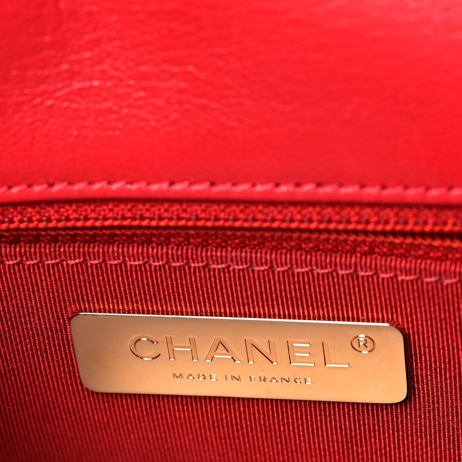 Chanel Goatskin Quilted Large Chanel 19 Flap Red 6 of 11