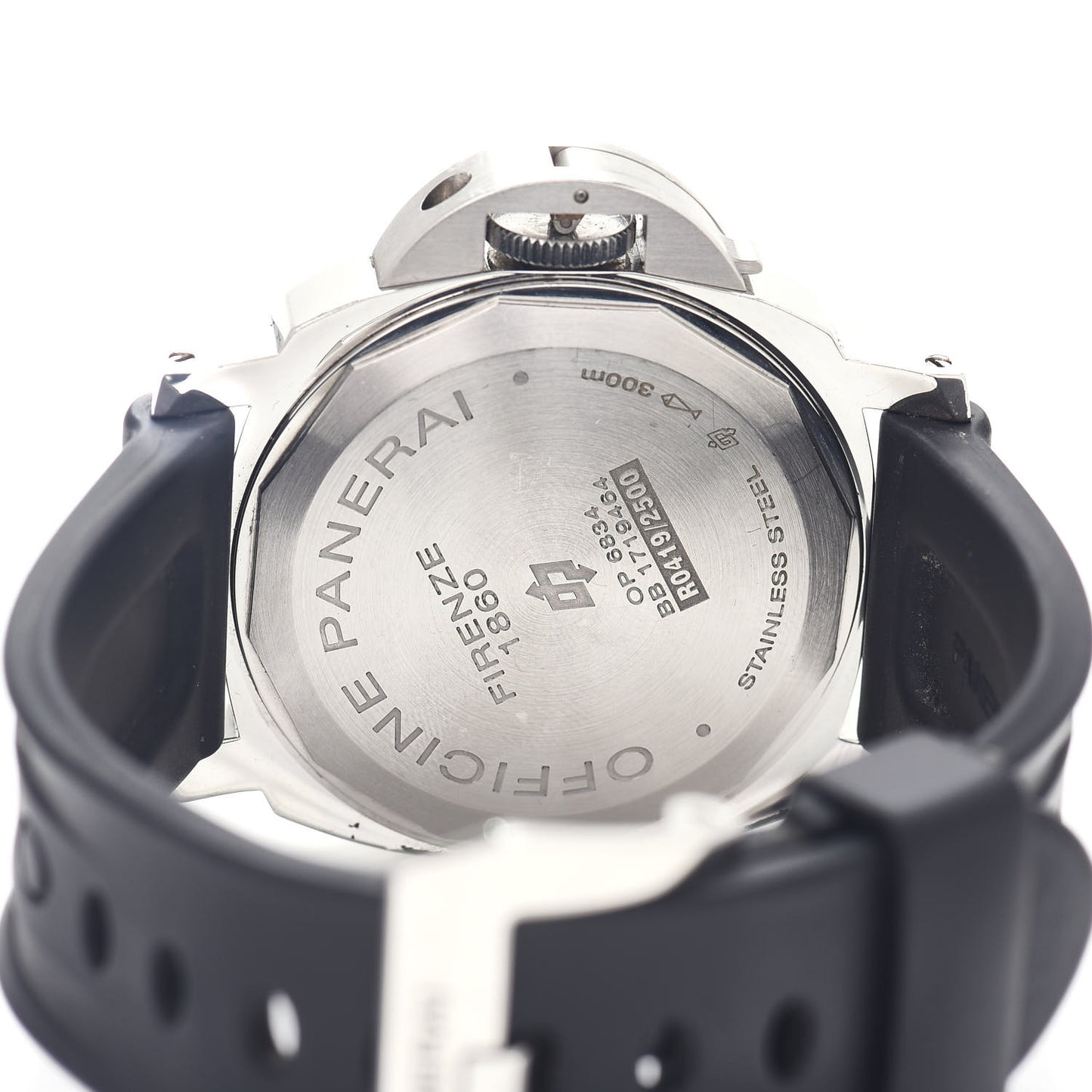 Stainless Steel Rubber 44mm Luminor Base Logo Manual Winding Watch Black PAM00773