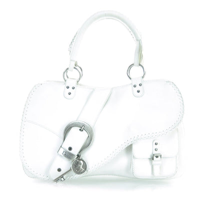 Christian Dior Leather Whipstitch Gaucho White 1 of 10