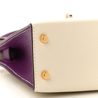 Hermes Epsom Horseshoe Mini Kelly Sellier 20 Craie Anemone 9 of 11