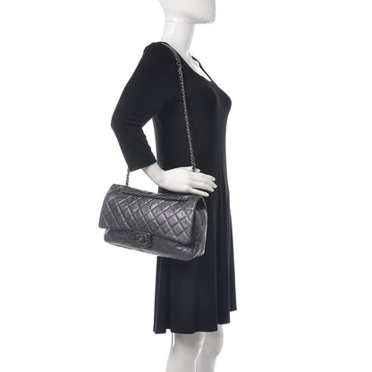 Chanel Iridescent Caviar Quilted Large Chic Flap Grey 2 of 10