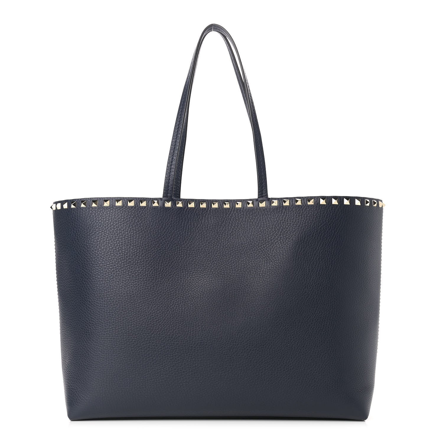 Valentino Garavani Grained Calfskin Rockstud Shoulder Tote Marine 1 of 9