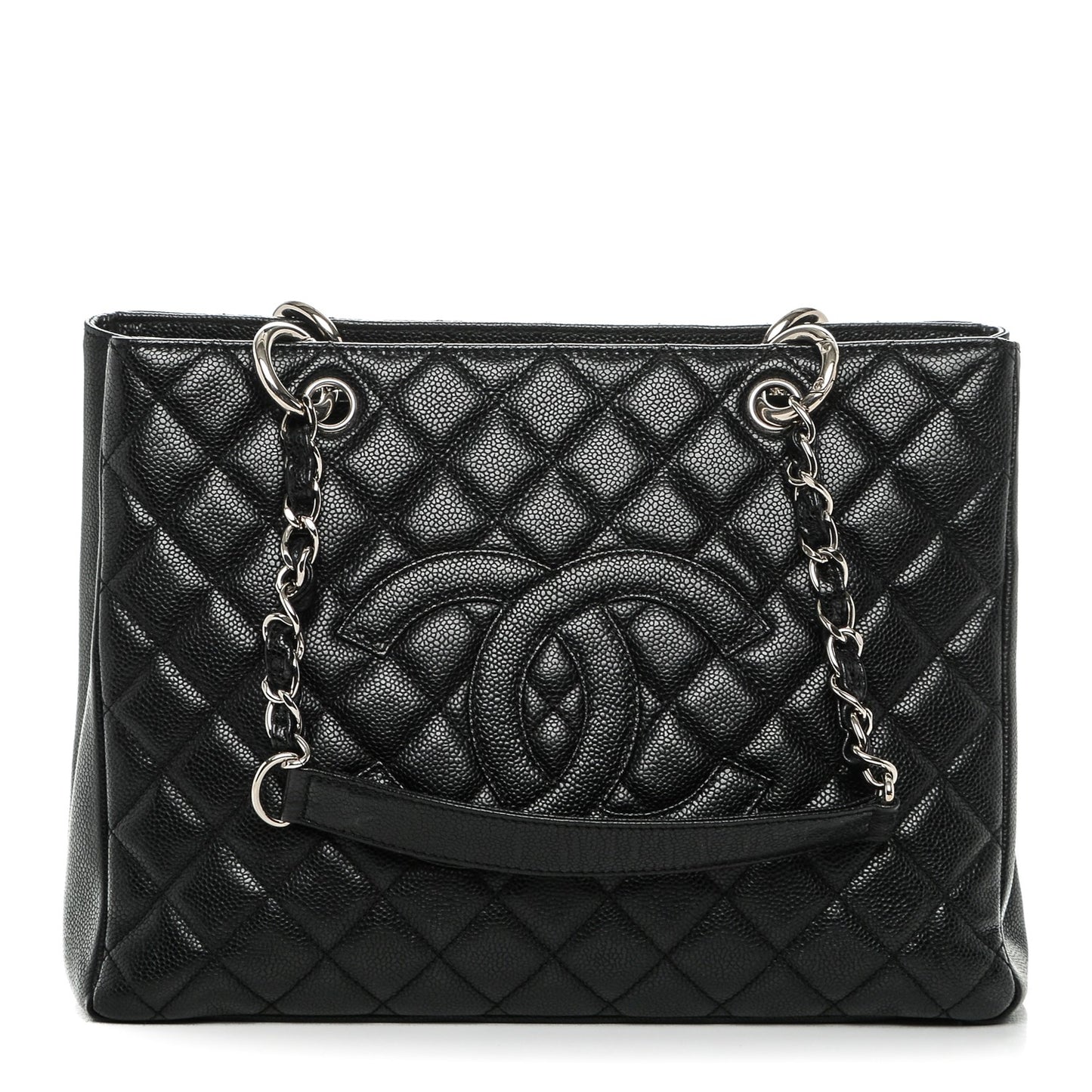 Caviar Quilted Grand Shopping Tote GST Black