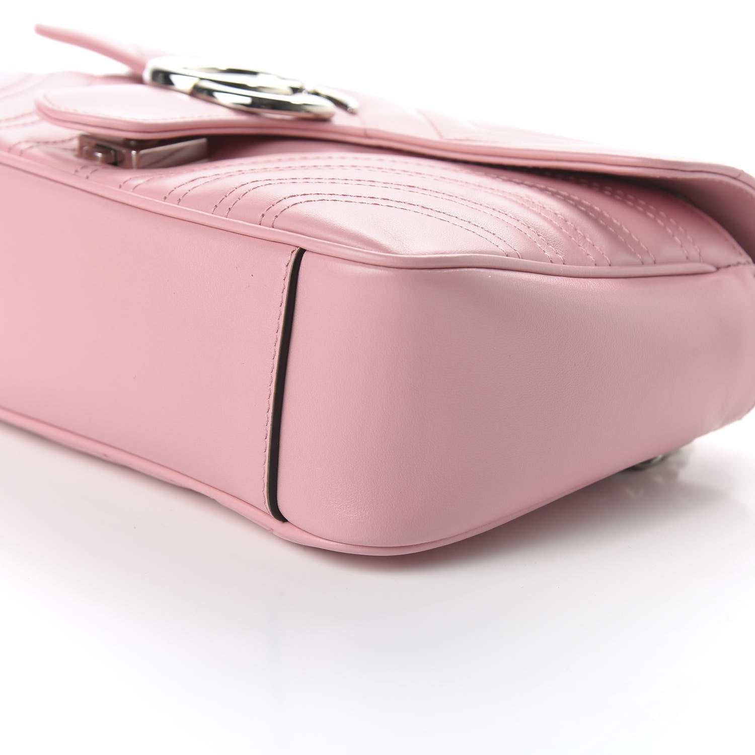 Gucci Calfskin Matelasse Small GG Marmont Shoulder Bag Wild Rose 7 of 10