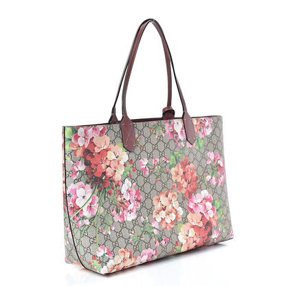 Gucci GG Supreme Monogram Blooms Medium Reversible Tote Beige Multicolor Dry Rose 5 of 20